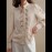 Women's Elegant Lace-Trimmed Semi-Sheer Long Sleeve Shirt - Stand Collar Button-Up Blouse with Chest Pockets, Lightweight 3-Season Top for Spring Summer Fall, Machine Washable, Casual Chic Wear, Sophisticated Detailing