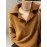 Women'S Elegant Brown Cardigan - Soft Pullover Sweater with Collar, Loose Fit Long Sleeve Top for Fall/Winter, All-Season Layering Essential, Casual Chic Style, Sweater Cardigan