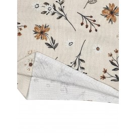 Women's 3D Floral Print V-Neck Sweater - Fashion All-Over Brown & Beige Floral Pattern, Soft All-Season Versatile Casual & Formal Wear, Cute Sweater, Formal Attire, Vneck Design, Detailed Knitwear, Everyday Outfit, Highquality Material, Trendy Women