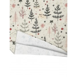 [Elegant High-Neck Sweater] Soft Beige, Women's Elegant High-Neck Sweater with Tree Print | Long Sleeve, All-Season Wear, Perfect for Casual or Chic Outfits, Versatile Clothing | Chic Knitwear | Texture