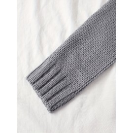 Multi-button decorated large zipper stand-up collar slim-fit cardigan