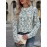 Women's Autumn Winter Sweater - Middle Eastern-Inspired Gradient Color Block Design, Soft Round Neck Long Sleeve Pullover, Elegant Casual Chic Top for Versatile Outfits, Sweater