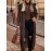 Brown Women's Oversized Hooded Cardigan Sweater with Pockets - Thick Winter Warmth, Mid-Stretch Comfort, Elegant Longline Coat for Fall & Winter, Casual to Semi-Formal Outfits