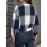 Women's Plus Size Sporty Loose Fit Casual Plaid Shirt Jacket - Long Sleeve Button-Up Front with Golden-Tone Buttons, Classic Collar & Machine Washable, Blue/White/Black/Beige for Fall Winter Layering, Autumn Apparel, Durable Fashion, Casual Attire, Quality Stitching, Everyday Outfit
