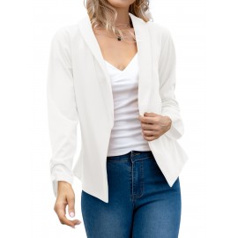 Plus Size, Women's Fall Fashion Blazer- Double-Layer Suit Collar Slim Fit Blazer Jacket, High-Quality Fabric, Exquisite Tailoring, Versatile for Office/Daily/Date/Street, Multiple Sizes/Colors, Easy to Match, Breathable Comfortable, Blazers For Women Plus Size, Blazer For Women Elegant Classy, Blazer Jackets For Women Plus Size, Blazers For Women Elegant Classy, Black Blazer For Women Plus Size, Plus Size Women Blazers, Blazers Plus Size, Curve Blazers For Women,