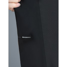 Plus Size, Scacto Women's Vintage Floral print Blazer Jacket - Elegant Lapel Collar & Belted Waist, Single-Button Front, Dropped Shoulder - Winter Formal Party Wedding Attire, Hand Washable Statement Piece for Special Occasions