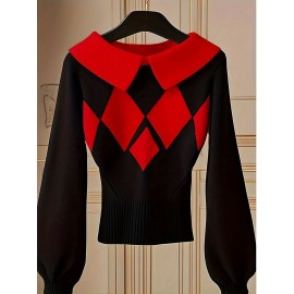 Women's Chic Sweater - Elegant Pullover with Long Flowing Lines, Non-Transparent Winter Sweater for Office, Party, Everyday Outfits - Fall/Winter Women's Fashion Tops, Cute Sweaters, Party Wear, Sophisticated Style, Highquality Knitwear